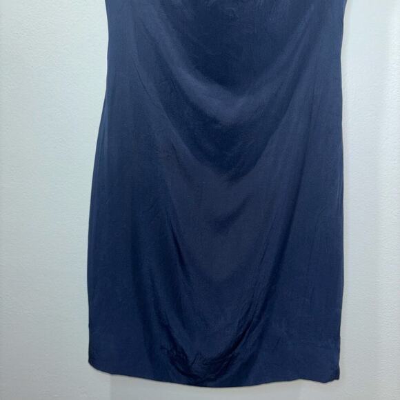 YaYa Aflalo 100% Silk Navy Dress w/ Black Lace Accent - Size PS - Picture 8 of 16